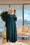 1735 Sandy Yarasa Kol Tunik Zümrüt