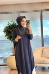1735 Sandy Yarasa Kol Tunik Antrasit 