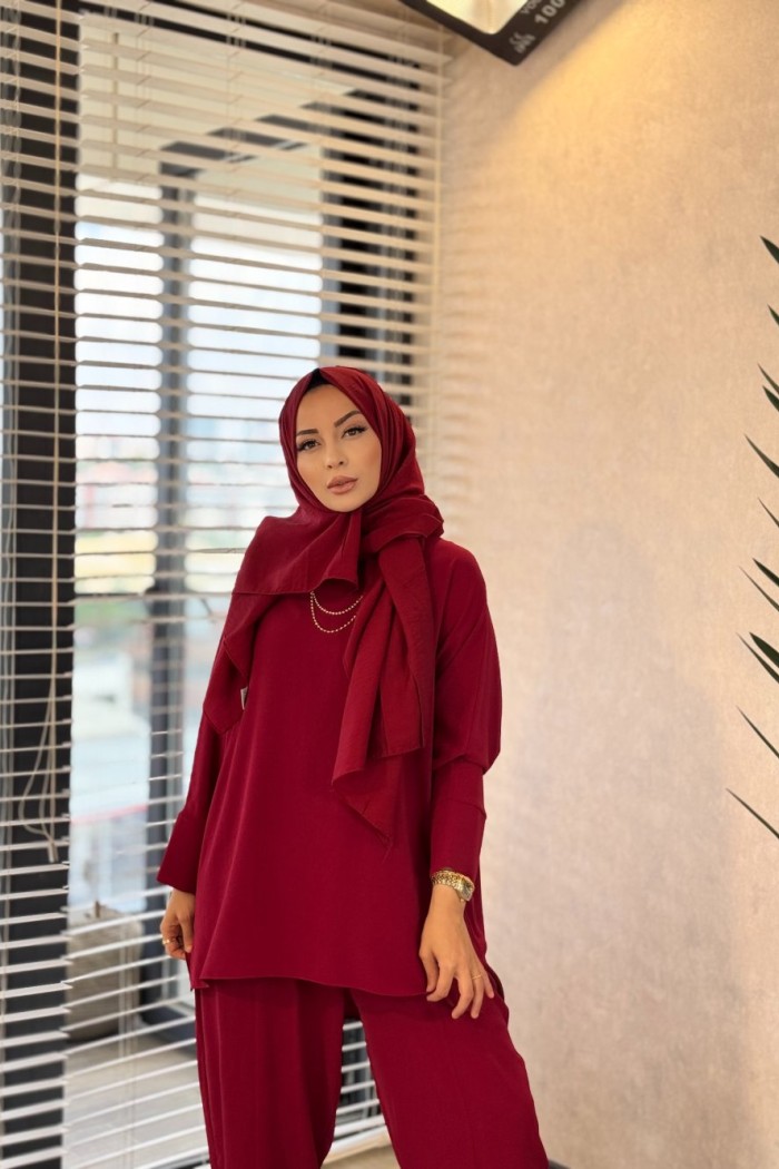 4119 Feriha Takım Bordo