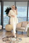 140508 Angora Uzun Yelek Ekru