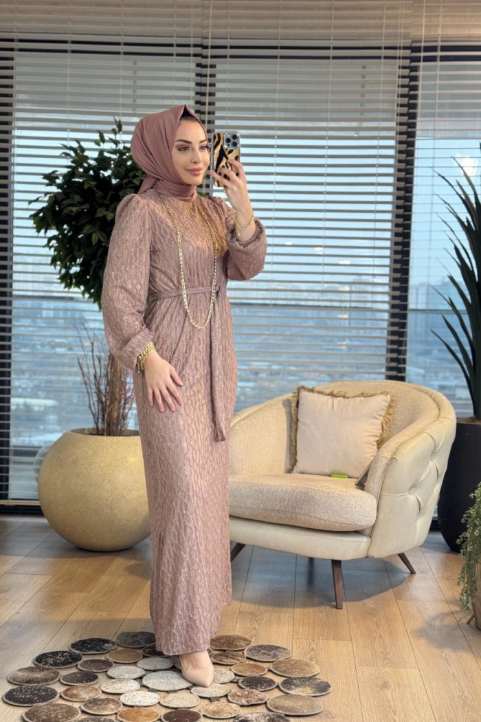 5062 Lokma Elbise Bej