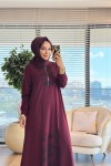 26234 Osyho Kuğu Elbise Bordo 