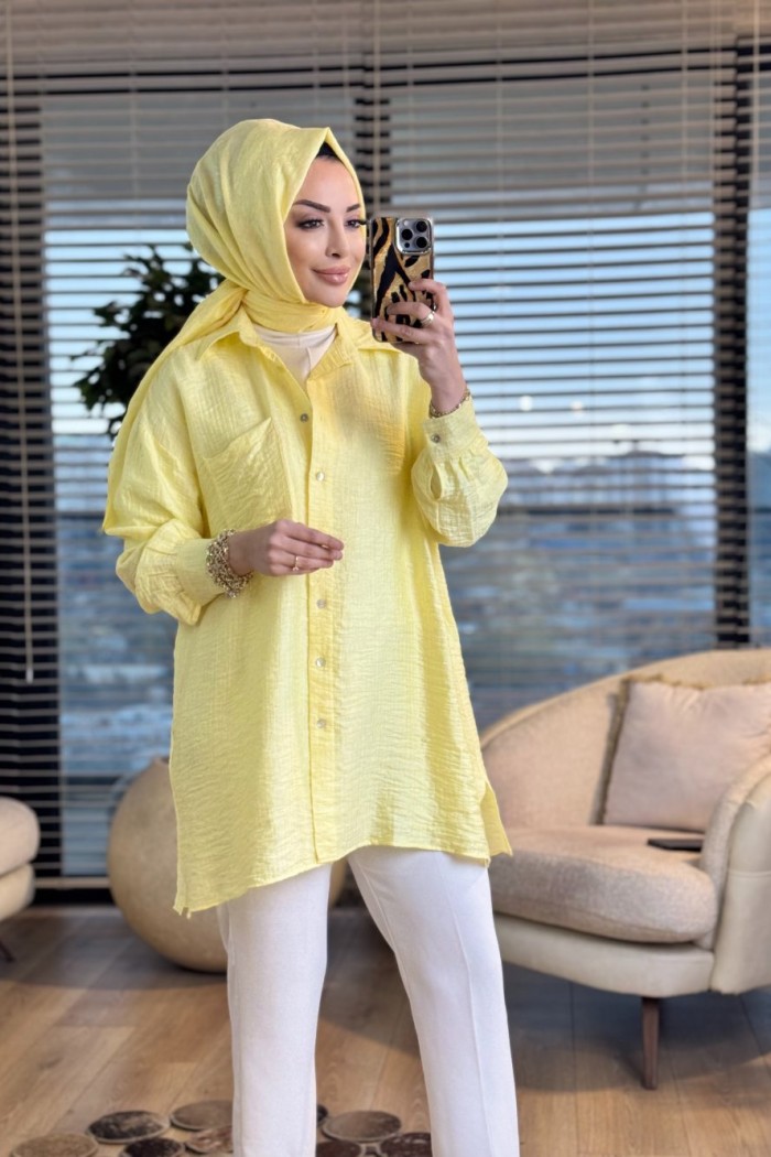 2030 Eleni Gömlek Sarı 
