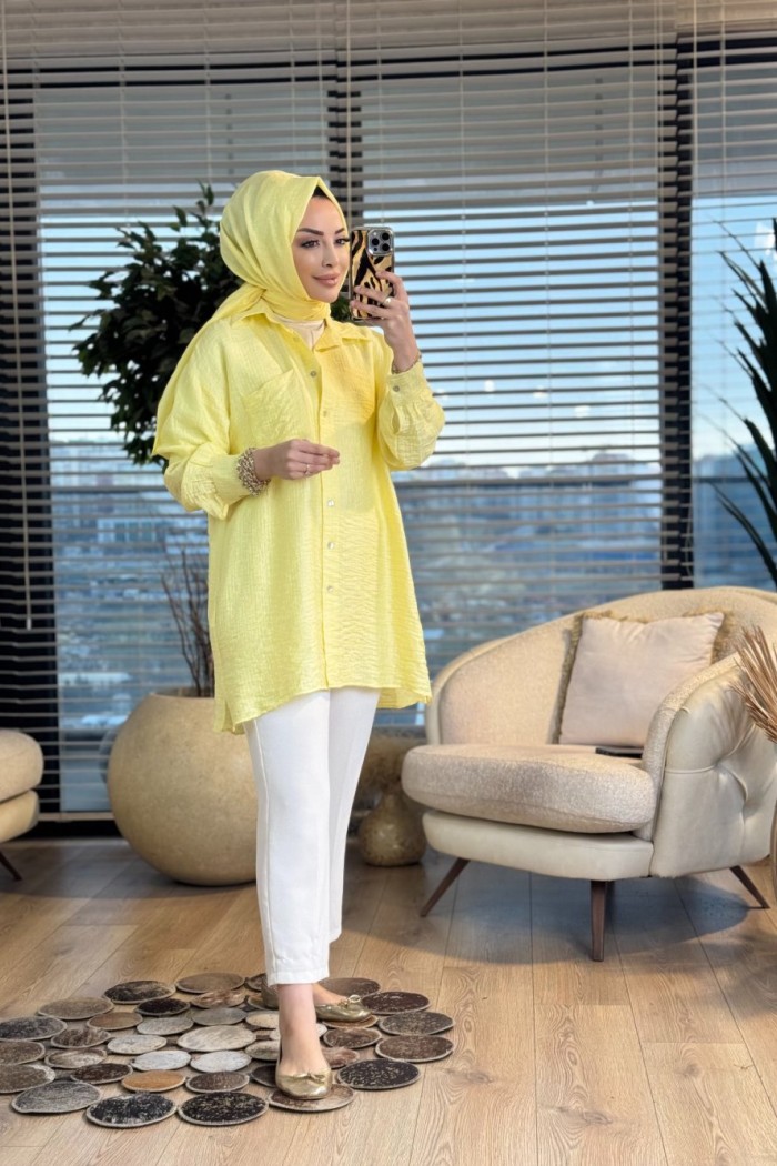 2030 Eleni Gömlek Sarı 