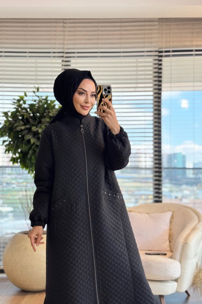26521 Petek Kapitone Kap Siyah 