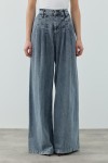 MRW1691 Pileli Denim Pantolon Mavi 
