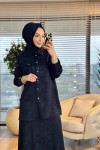 26630 Miray Etekli Jakar Takım Siyah 