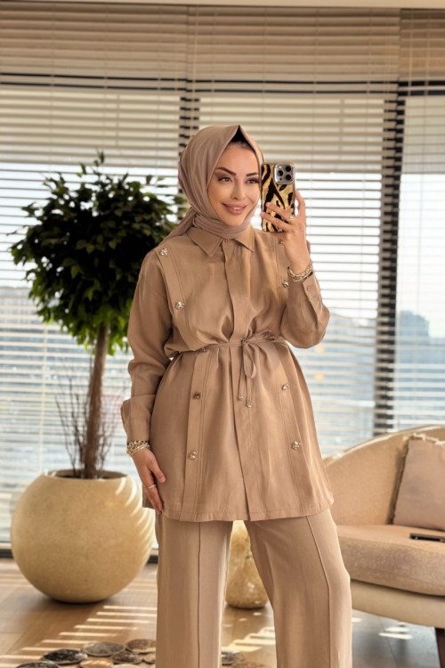 4485 Hafsa Takım Bej 