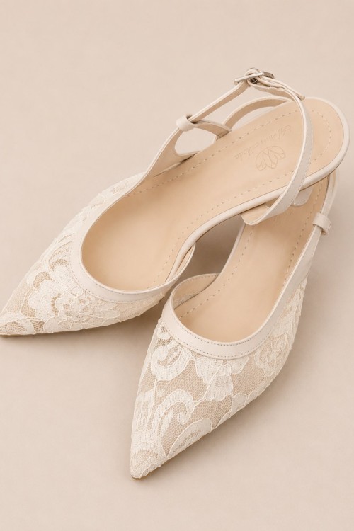 3976 Dantel Stiletto Bej 