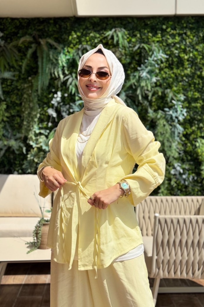 22889 Önü Bağcıklı Takım Sarı 