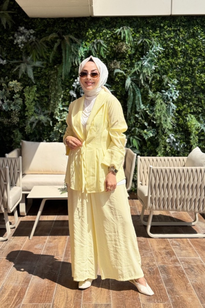 22889 Önü Bağcıklı Takım Sarı 