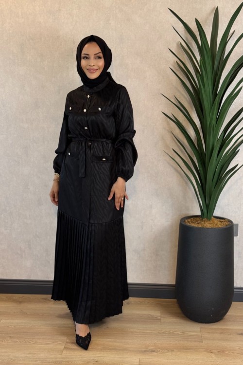 3738 Naomi Elbise Siyah 