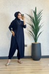 HWN6294 Lilyum Şalvarlı Takım Lacivert 