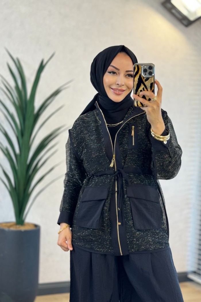 10980 Bihter Takım Siyah 