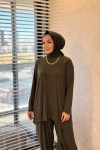 HWN9092 Lavin Şalvarlı Takım Haki 