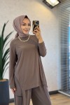 HWN9092 Lavin Şalvarlı Takım Vizon 