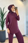 4428 İpek Lyocel Takım Bordo 