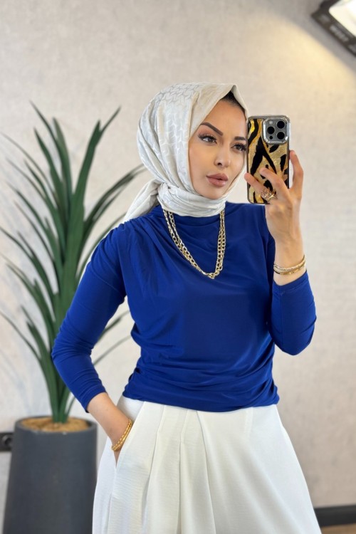 1063 Elçin Bluz Saks 