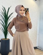 1063 Elçin Bluz Latte