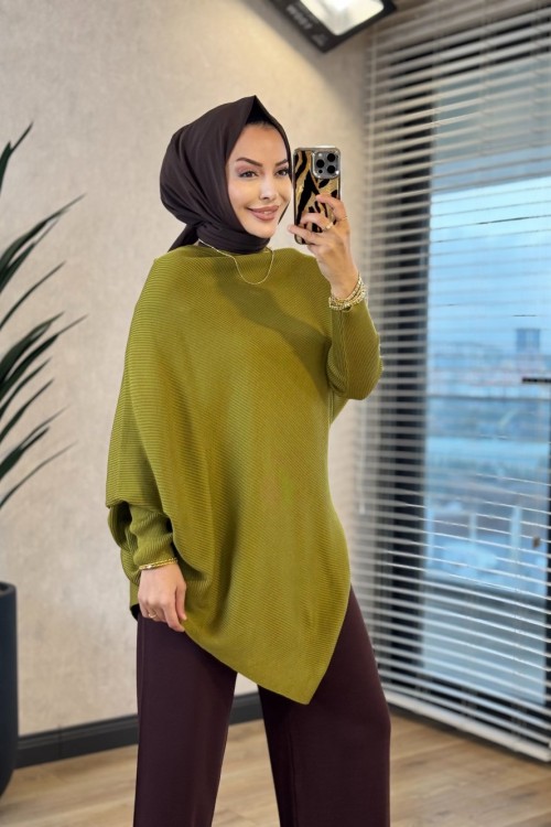 146019 Fitilli Triko Panço Yağ Yeşili 