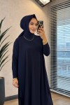 1735 Sandy Yarasa Kol Tunik Lacivert 