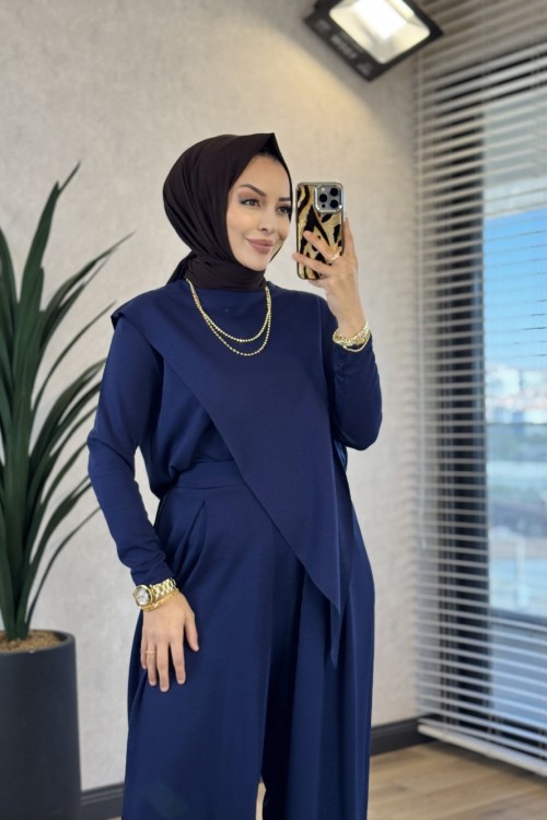 4405 Osyho Elif Asimetrik Takım Lacivert 