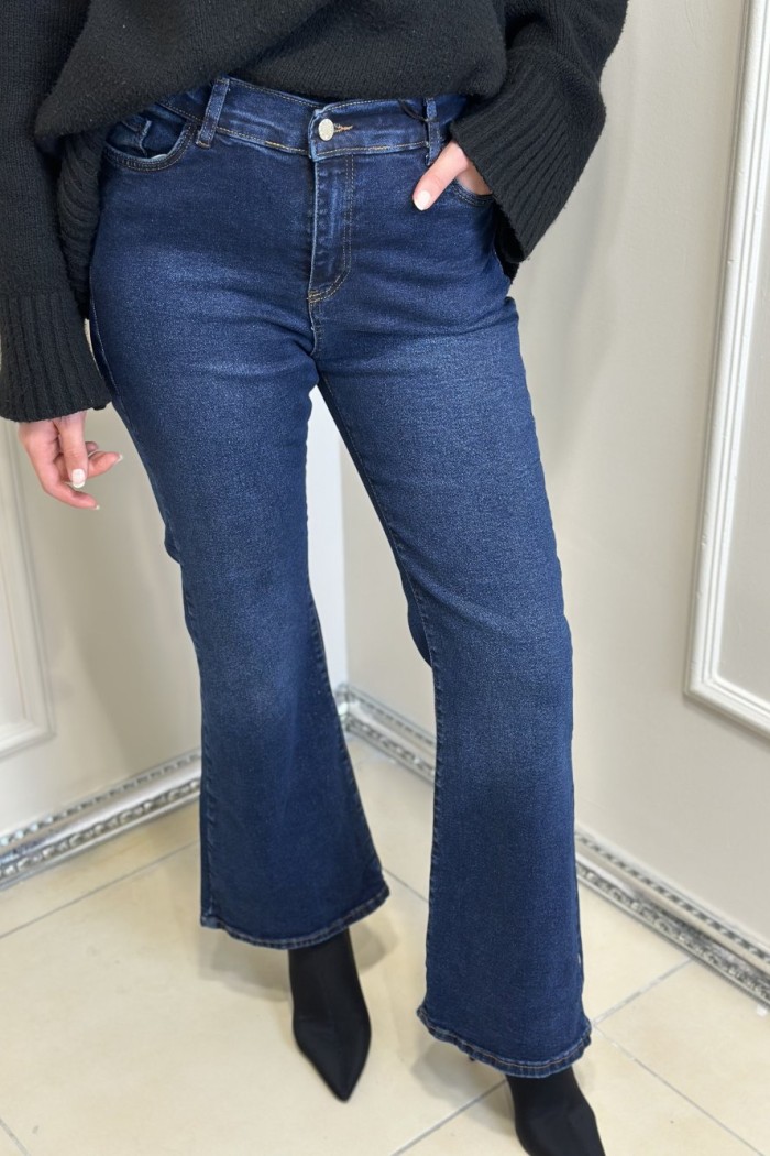 4609 İspanyol Paça Kot Pantolon Lacivert 