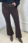 4609 İspanyol Paça Kot Pantolon Kahve