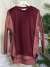 250068 Paraşüt Garnili Tunik Bordo