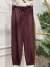 25551 Beli Lastikli Paçası Dikişli Pantolon Bordo