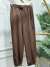 25551 Beli Lastikli Paçası Dikişli Pantolon Kahve