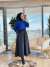 260 Dantelli Bebe Yaka Triko Tunik Saks
