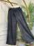 26090 Batik Gofre Bol Paça Pantolon Siyah