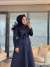 32459 Önü Kuşak Bağlamalı Etekli Takım Lacivert