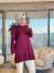 3503 Ön Kabartma Desenli Triko Tunik Bordo