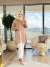 6241 Sol Roba Sim Kordon Detaylı Tunik Latte