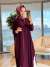 1735 Sandy Yarasa Kol Tunik Bordo
