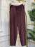 25083 Paçası Dikişli Pantolon Bordo