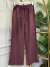 7265 Keten Bol Paça Pantolon Bordo