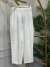 5596 Keten Dikiş Detaylı Parçalı Pantolon Beyaz