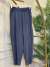 5596 Keten Dikiş Detaylı Parçalı Pantolon Lacivert