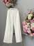 26096 Scuba Önü Dikişli Pantolon Ekru