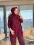 40738 Kendinden Sim Desen Triko Tunik Bordo