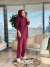 7222 İki İplik Saç Örgülü Takım Bordo