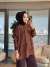 44219 Simli Triko Tunik Kahve