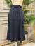 3322 Tencel Beli Lastikli Kloş Etek Lacivert 