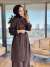 26010 Leylak Jakarlı Tunik Kahve