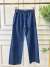 MRW1693 Palazzo Taşlı Denim Pantolon Lacivert 
