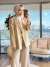 7688 Oversize Yırtmaçlı Ceket Vizon 