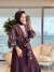 24422 Çiçek Desenli Bağlamalı Kimono Bordo 